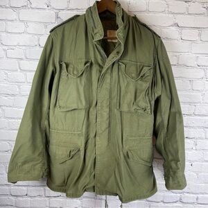 Vintage US Army Jacket Small Green Alpha Industries‎ Coat Cold Weather Field 70s